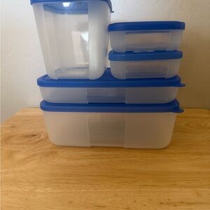 Tupperware Date, Store & Freeze Container Set w/Dial Lids | Freezer Storage Set